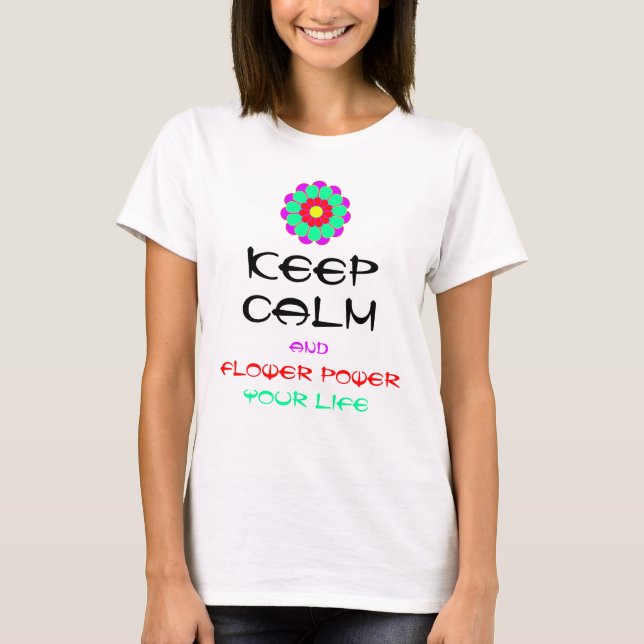 Camiseta Flower Flower Power Bloom I + tu texto (Anverso)
