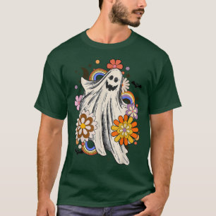 Camiseta Flower Ghost Halloween, Spooky Halloween Mom, Cort