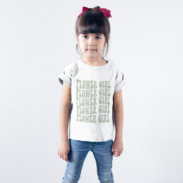 Camiseta Flower Girl Gift Sage Green Matching Bridal Party