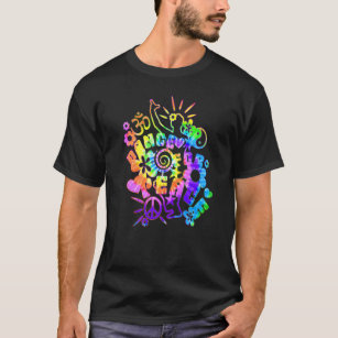 Camiseta Flower Power Dance For Peace Batik Style 1 Groov