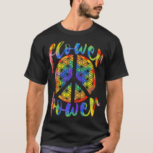 Camiseta Flower Power Flower of Life Hippie Design