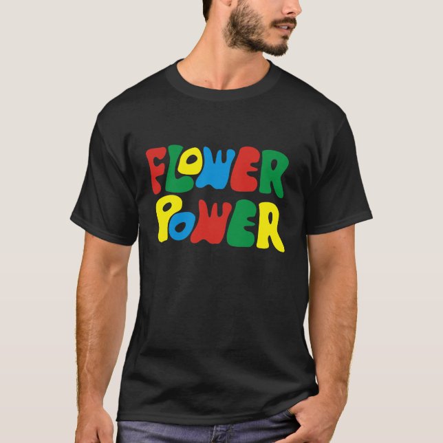 Camiseta Flower Power hippie (Anverso)