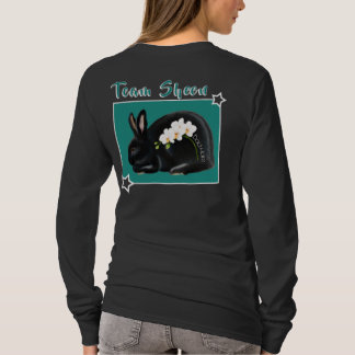 Camiseta Flower Power: negro con orquídeas