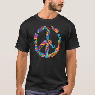 Camiseta Flower Power Peace Hippie Love 60s 70s Costume Ret