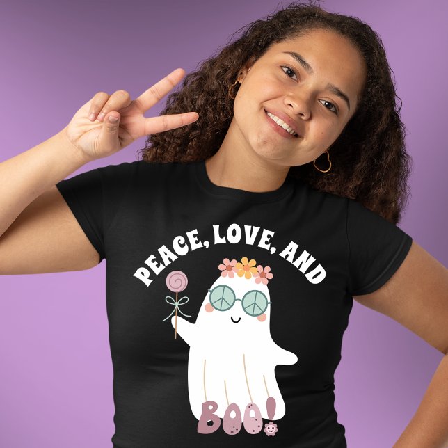 Camiseta Flower Retro Flower Power Ghost Halloween (Subido por el creador)