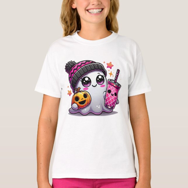 Camiseta Flower Season Cuke Halloween Ghost (Anverso)