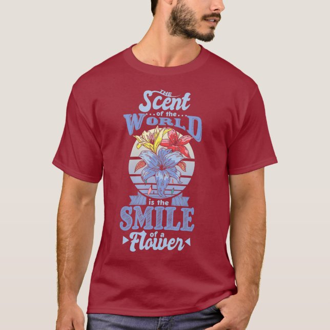 Camiseta Flower with Plants and Floral with Gardener and (Anverso)