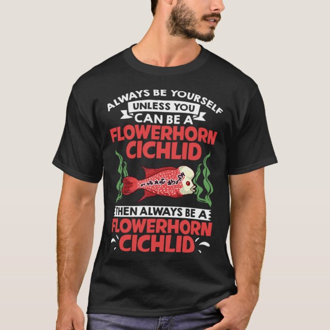 Camiseta Flowerhorn Cichlid Aquarium Food Tank Propietario (Anverso)