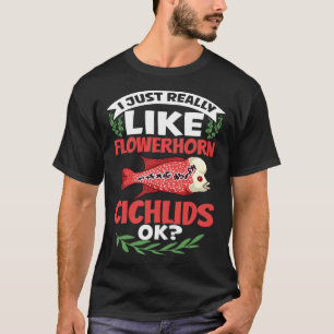Camiseta Flowerhorn Cichlid Aquarium Food Tank Propietario 
