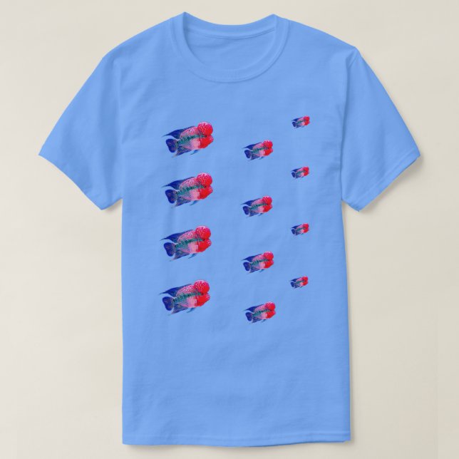 Camiseta Flowerhorn Cichlid Fish Aquarium Dueños Regalos (Diseño del anverso)