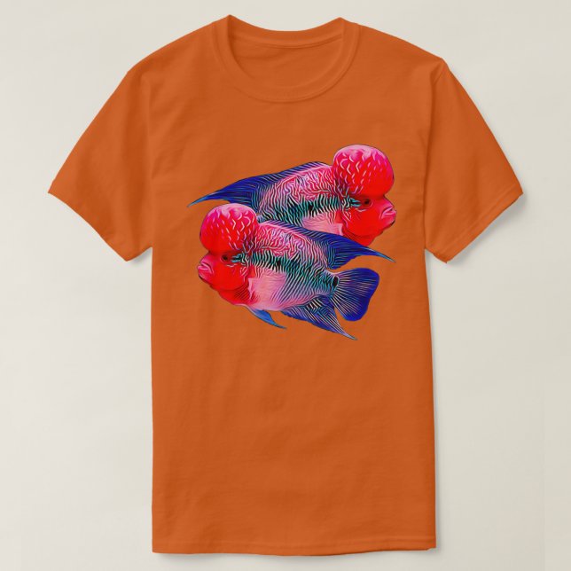 Camiseta Flowerhorn Cichlid Fish Aquarium Dueños Regalos Cl (Diseño del anverso)