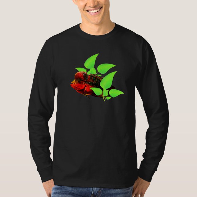 Camiseta Flowerhorn Cichlid Fish Tank Dueños (Anverso)