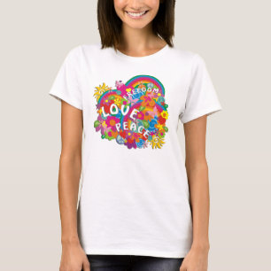 Camiseta FlowerPowerRainbow