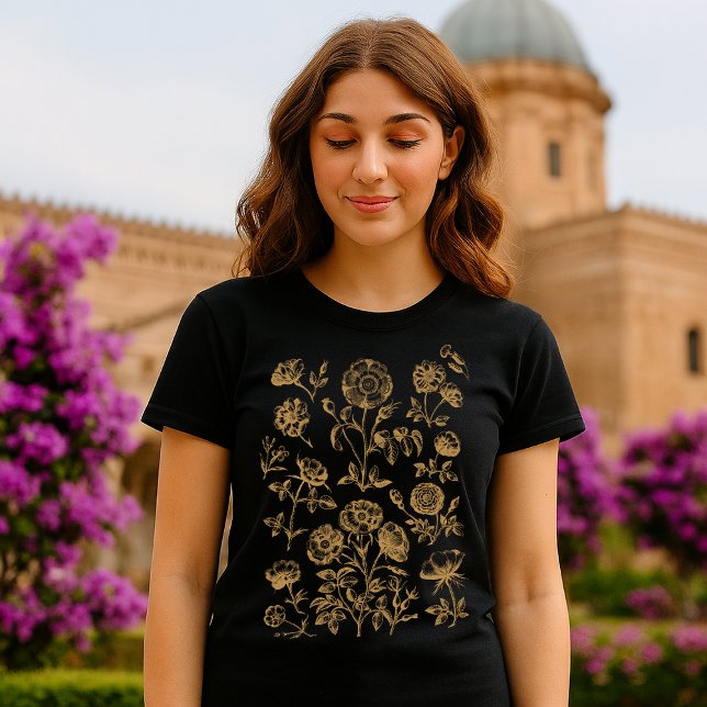 Camiseta Flowers Antique Botanical Art (Subido por el creador)