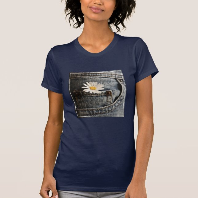 Camiseta Flowers | Daisy in Jeans Pocket (Anverso)