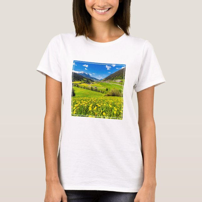 Camiseta Flowers | Dandelion Canton of Grisons, Switzerland (Anverso)
