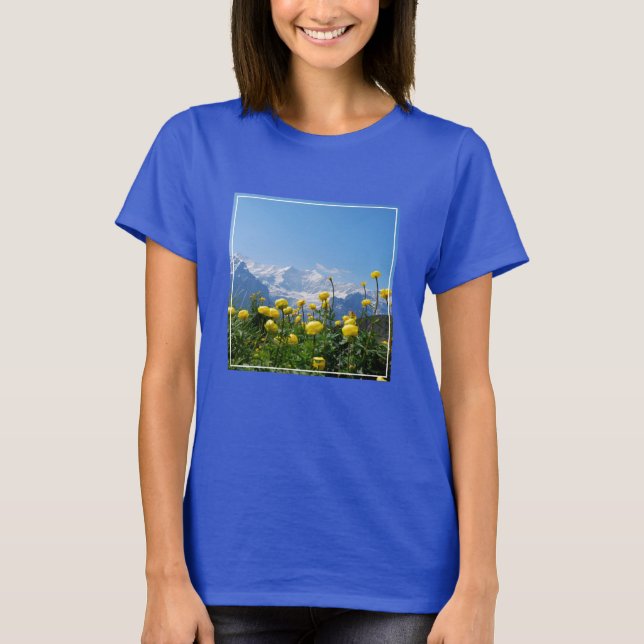 Camiseta Flowers | Eiger Monch Swiss Alps (Anverso)