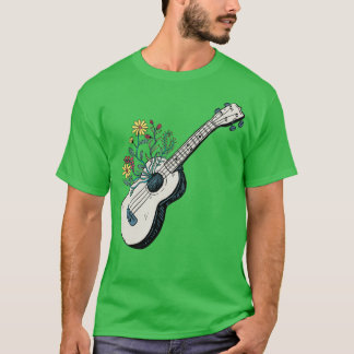 Camiseta Flowers Growing from Guitar