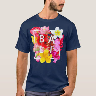 Camiseta Flowers of Bali Word Art Bali Indonesia
