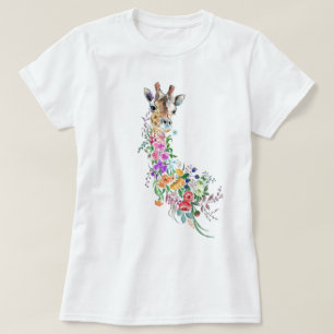 Camiseta Flowral Giraffe T-Shirt