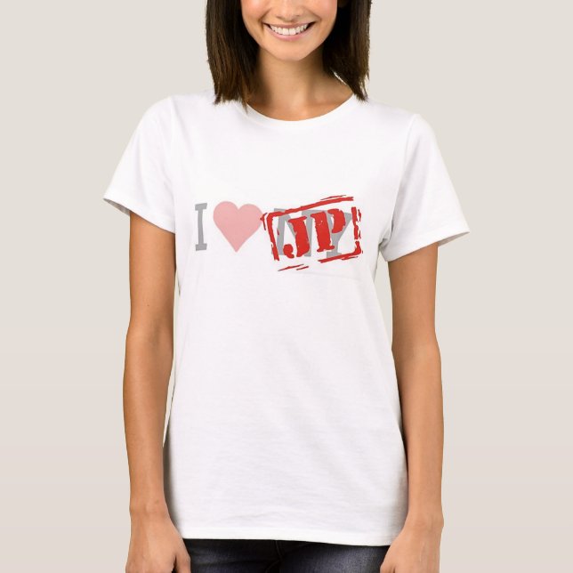 Camiseta Flowy tee "i love JP NY" house music dj edm deejay (Anverso)