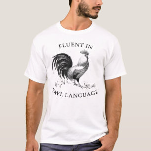 Camiseta Fluctuación en lengua de aves de corral divertida 