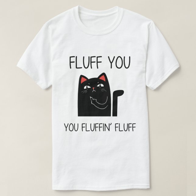 Camiseta Fluctuación, gato gracioso (Diseño del anverso)