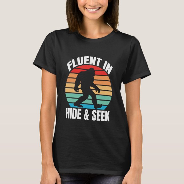 Camiseta Fluent in hide y Seek divertidos (Anverso)