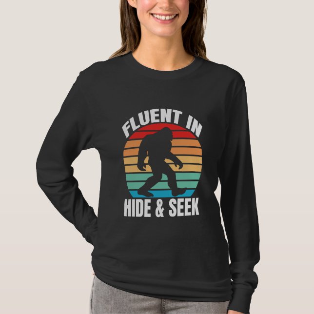 Camiseta Fluent in hide y Seek divertidos (Anverso)