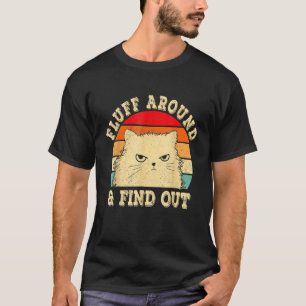 Camiseta Fluff Alrededor Descubre Gato Gatito Enojado Sarcá