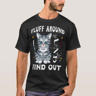 Camiseta Fluff Alrededor Y Encontrar Gato