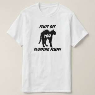 Camiseta Fluff Fluff - Gato gracioso enojado