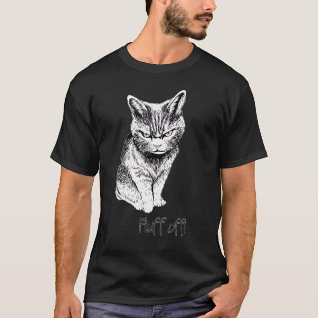 Camiseta Fluff Off Ca gatito (Anverso)