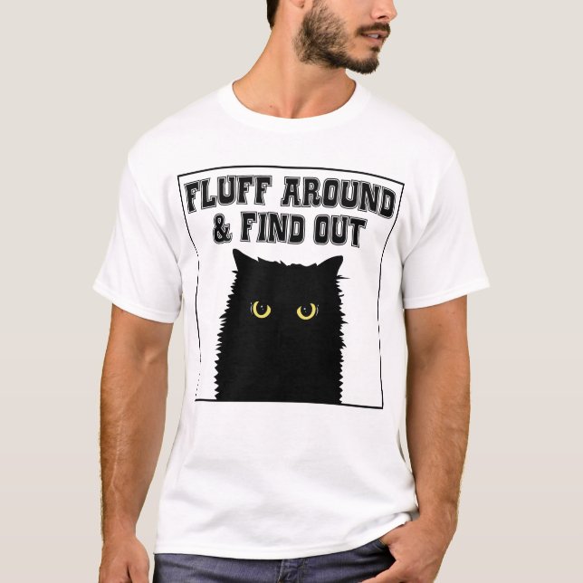 Camiseta Fluff Y Averigua A Los Amantes Del Gato Graciosos (Anverso)