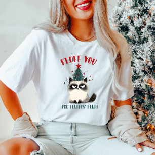 Camiseta Fluff You Navidades Cat T-Shirt
