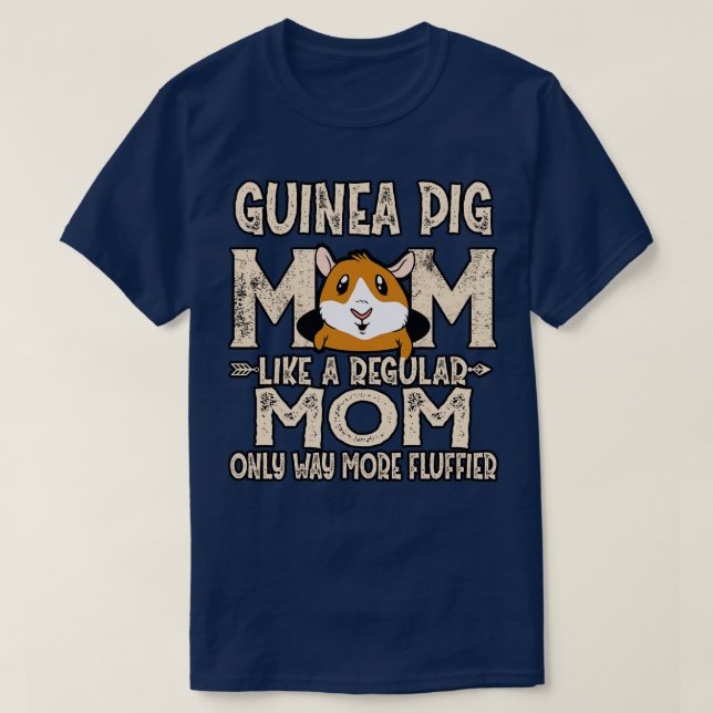 Camiseta Fluffier De Mamá Cerdo De Guinea (Diseño del anverso)