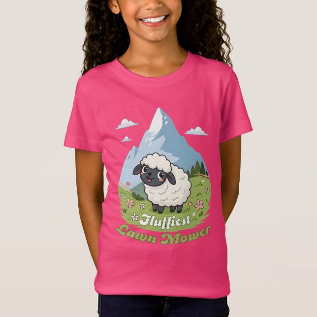 Camiseta Fluffiest Lawn Mower – Adorable Blacknose Sheep (Anverso)