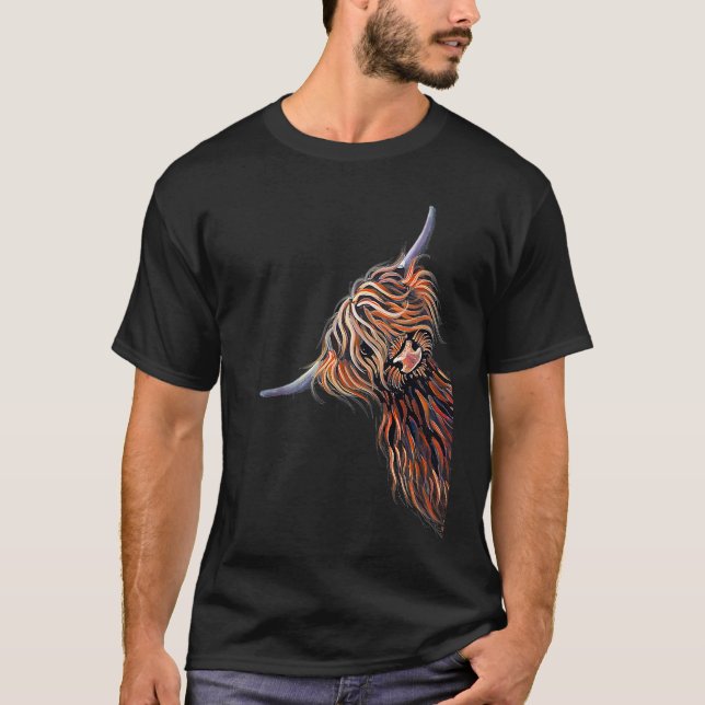 Camiseta Fluffin´ cow with wild hair   Scottish Highland Ca (Anverso)