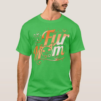 Camiseta Fluffy Cat Fur Mom En Pursday