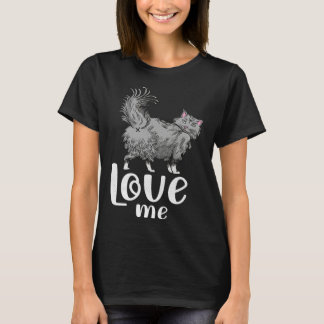 Camiseta Fluffy cat love me idea for cat fans