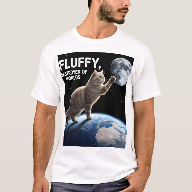 Camiseta Fluffy, Destroyer of Worlds (Anverso)