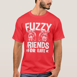 Camiseta Fluffy Friends Forever Highland Cow vintage
