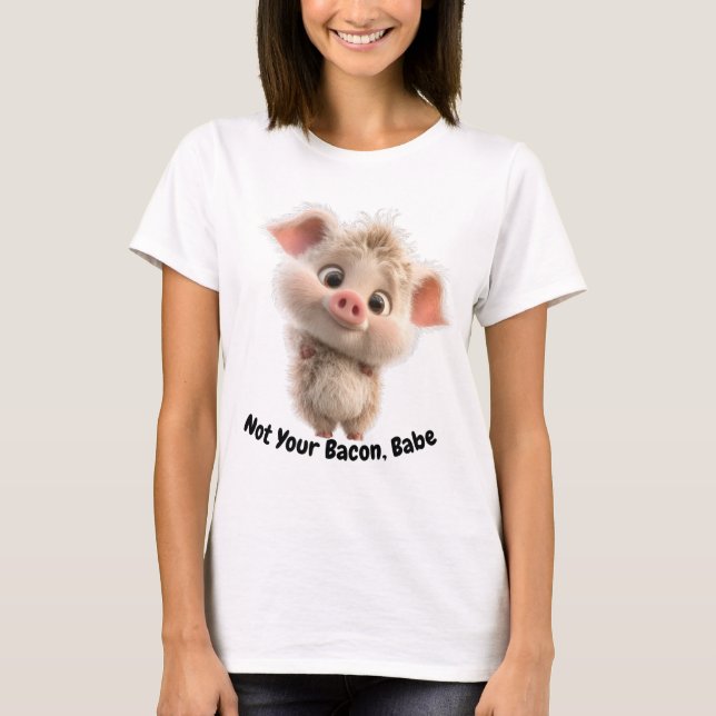 Camiseta Fluffy Piglet con los ojos grandes - Be Kind Go Ve (Anverso)
