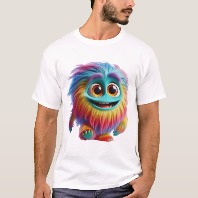 Camiseta Fluffy Rainbow Companion: Un capricho y alegre (Anverso)