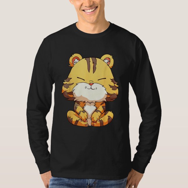 Camiseta Fluffy Tiger Zen  Pamper Yourself (Anverso)