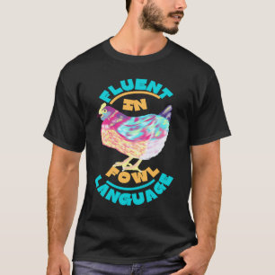 Camiseta Fluido En Lenguaje Aviar Colores Brillantes Pollo