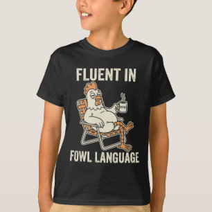 Camiseta Fluido En Lenguaje De Aves Divertido Juego De Pala