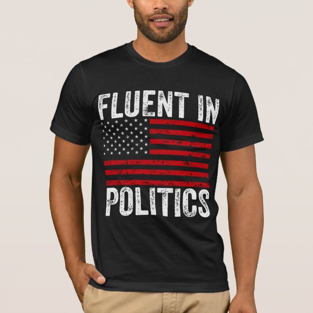 Camiseta Fluido en Política  (Anverso)
