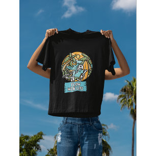 Camiseta Flujo Con Vibes De Verano Tropicales De Esqueleto