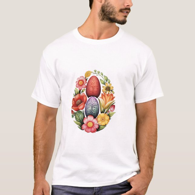 Camiseta Flujo de caza de huevos en el Día de Pascua (Anverso)